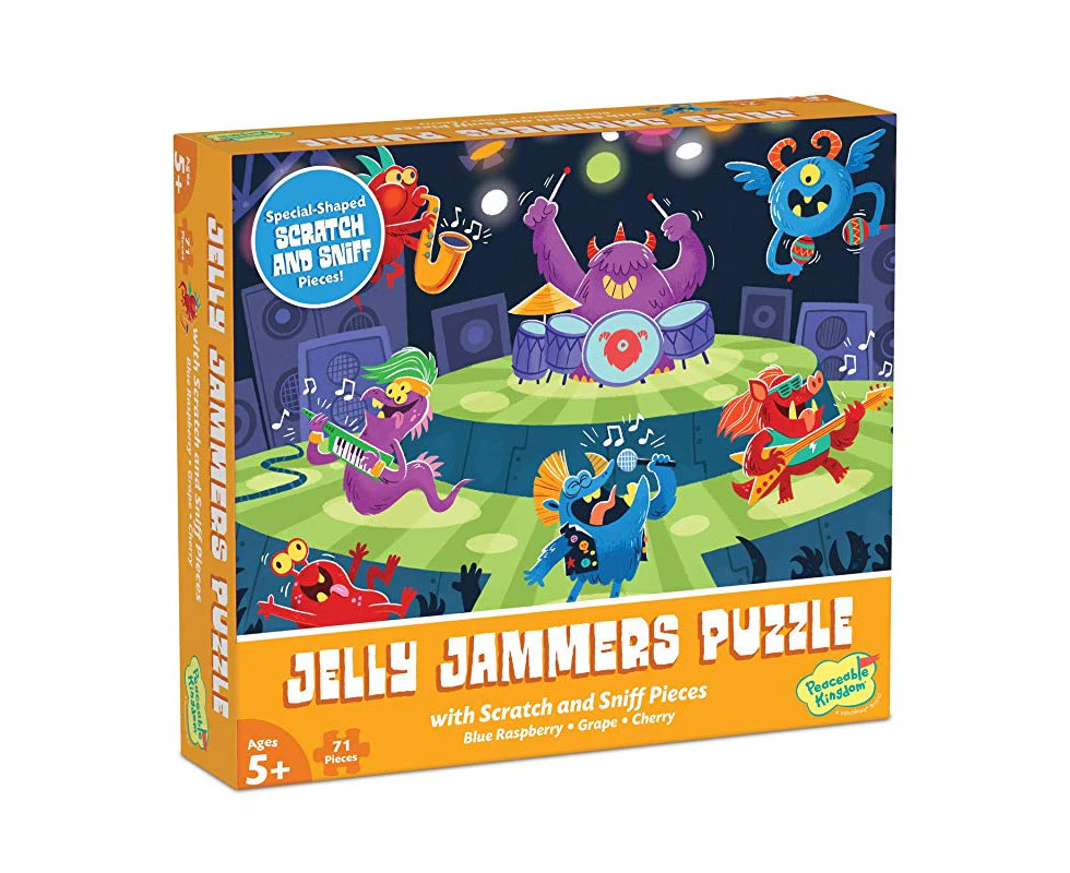 Peaceable Kingdom Scratch and Sniff Puzzles – Rock Monsters Jelly Jammers