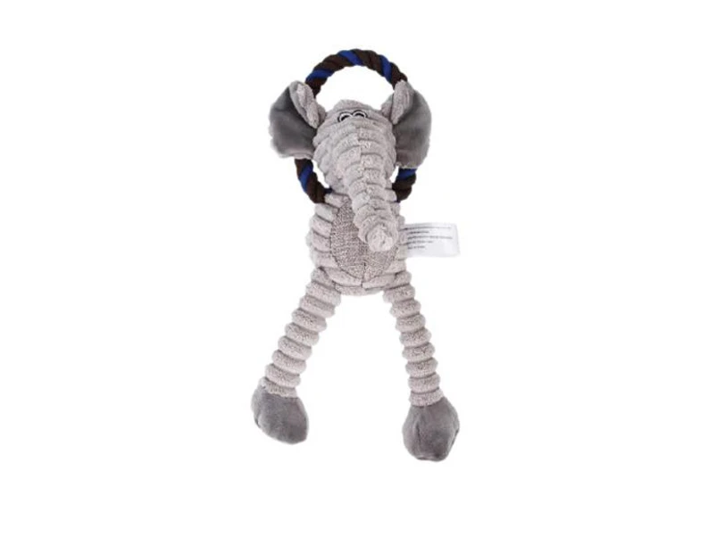 Animal Shape Squeaky Pets Chew Toy - Grey