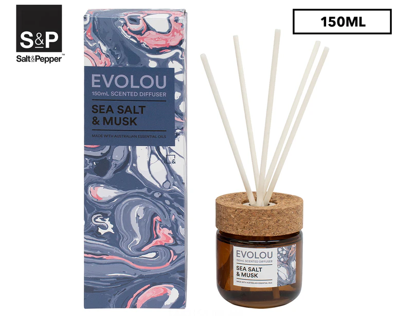 Salt & Pepper Evolou Sea Salt & Musk Scented Diffuser 150mL