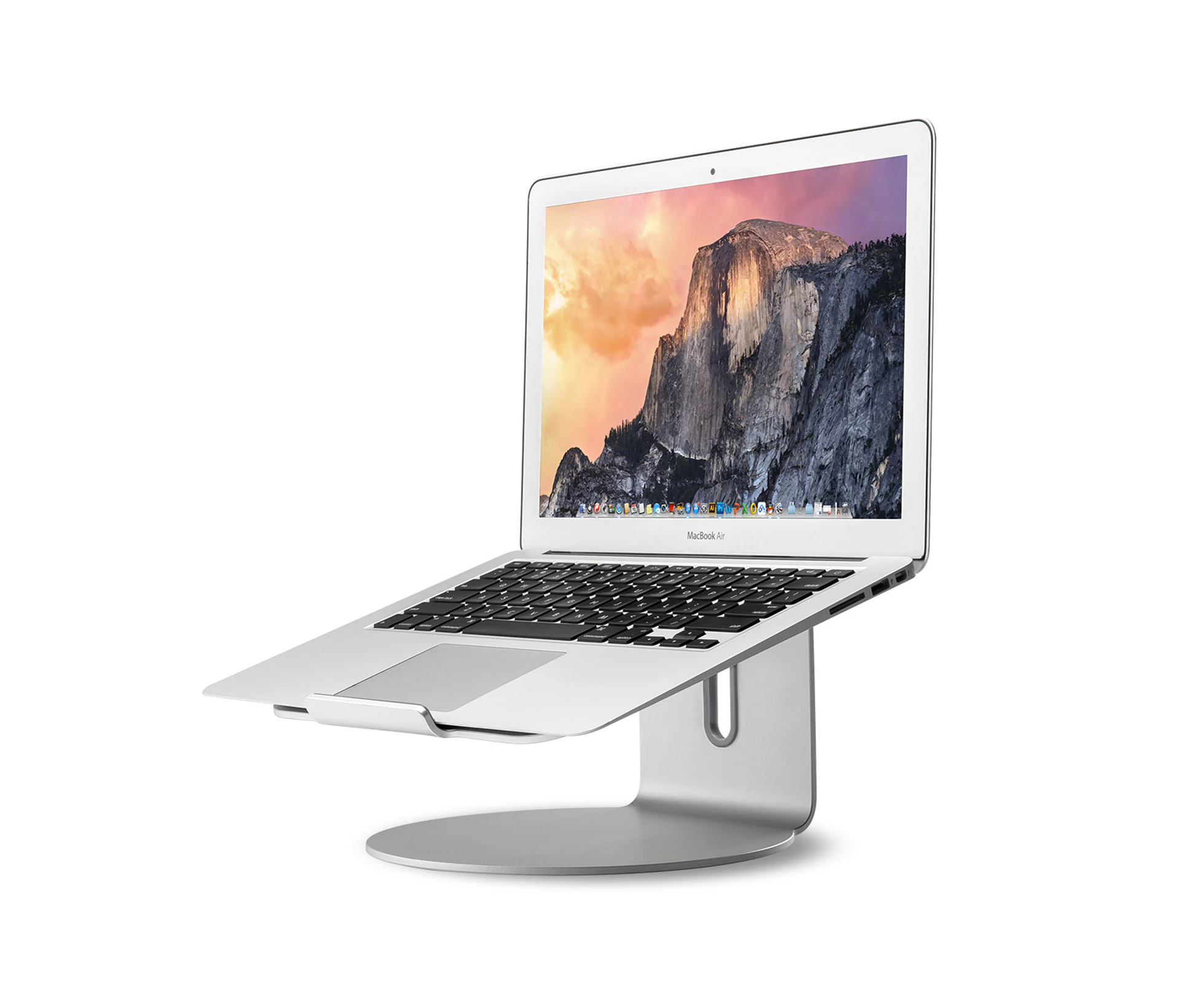 DL Ergonomic Design Aluminum Laptop Stand with 360 Rotating Base for Collaborative Work Compatible with All Laptop MacBook up to 17 inch Mount