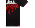 Stranger Things Unisex Adult Upside Down T-Shirt (Black/Red/White) - NS5992
