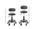 Artiss Salon Stool Swivel Barber Chairs Hairdressing Backrest Hydraulic Height
