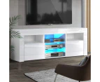 Artiss Entertainment Unit TV Cabinet LED 160cm White Bobi