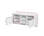 Artiss Entertainment Unit TV Cabinet LED 160cm White Bobi