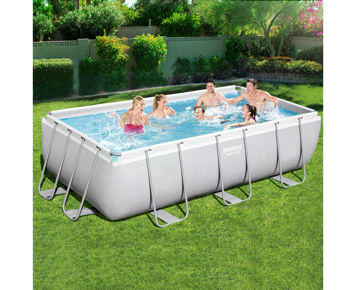 Bestway Swimming Pool Above Ground Pools Power Steel� Rectangular Frame