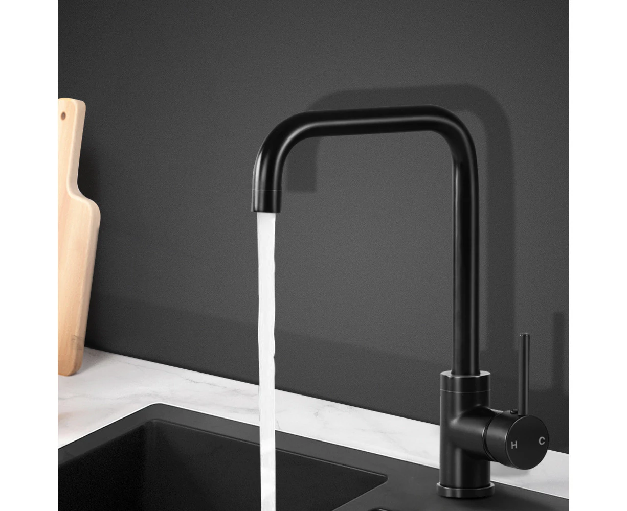 Cefito Kitchen Mixer Tap Mixer Rectangle Sink Faucet Basin Laundry Black