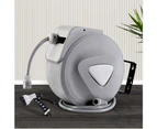 Water Hose Reel 30M Retractable Garden Auto Rewind Spray Gun