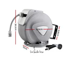 Water Hose Reel 20M Retractable Auto Rewind Spray Gun Garden