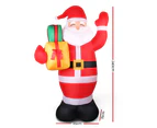 Jingle Jollys Christmas Inflatable Santa 2.4M Illuminated Decorations