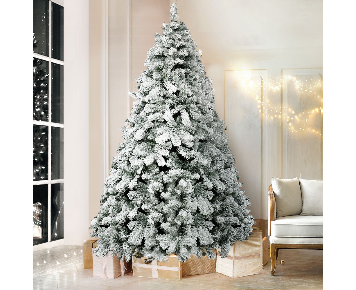 Jingle Jollys Christmas Tree 2.1m Snow Flocked Xmas Tree Decorations ...