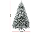 Jingle Jollys Christmas Tree 2.1m Snow Flocked Xmas Tree Decorations 780 Tips