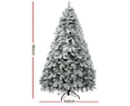 Jingle Jollys Christmas Tree 1.8m Snow Flocked Xmas Tree Decorations 468 Tips