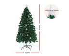 Jingle Jollys 1.2m Christmas Tree Optic Fibre LED Xmas tree Multi Colour