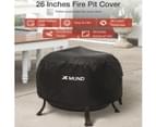 26inch Fire Pit Cover Round BBQ Cooking Stove Protector Waterproof Anti Dust Shelter for Outdoor Camping Picnic Stove 2