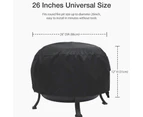 26inch Fire Pit Cover Round BBQ Cooking Stove Protector Waterproof Anti Dust Shelter for Outdoor Camping Picnic Stove