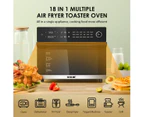 Maxkon 30L 18-In-1 Large Oil Free Air Fryer Convection Oven Cooker 1800W Dual Cook Function Black