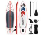 GENKI Inflatable Surfboard 2 in1 SUP Stand Up Paddle Board Kayak Red