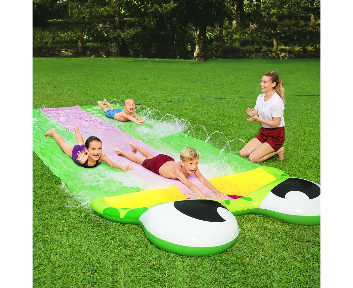 Bestway Triple Water Slip And Slide Kids Inflatable Splash Toy Outdoor 4.88M