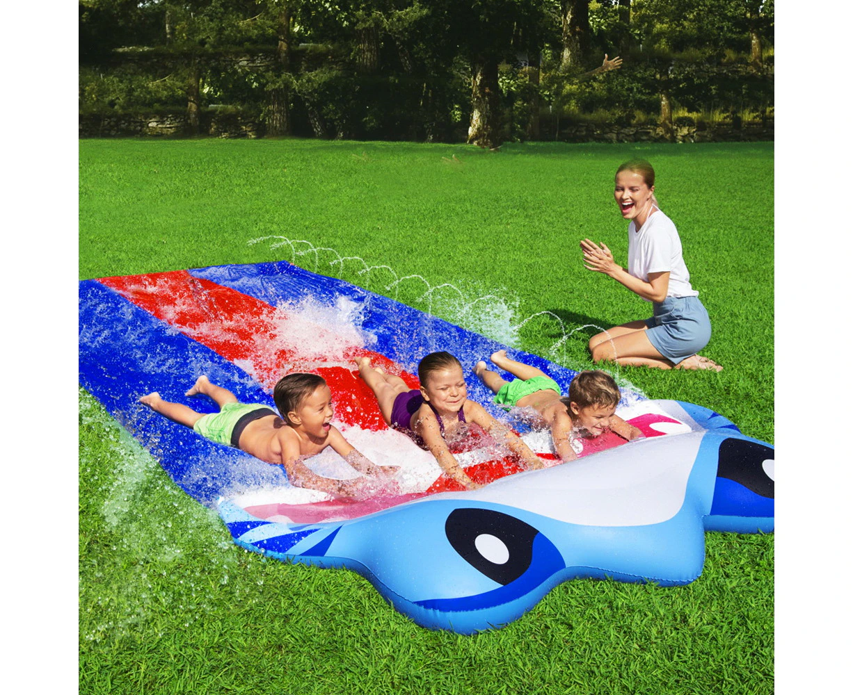 Bestway Triple Water Slip And Slide Kids Inflatable Splash Toy Outdoor 4.88M