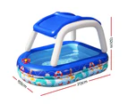 Bestway Kids Pool 213x155x132cm Inflatable Swimming w/ Canopy Play Pools 282L