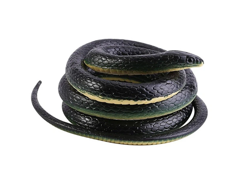 Rubber Snakes,130cm Realistic Soft Rubber Toy Snake black,Feral Garden  Practical Jokes Props Joke Prank Gift New Novelty Fun Halloween Jokes Toys.  .au