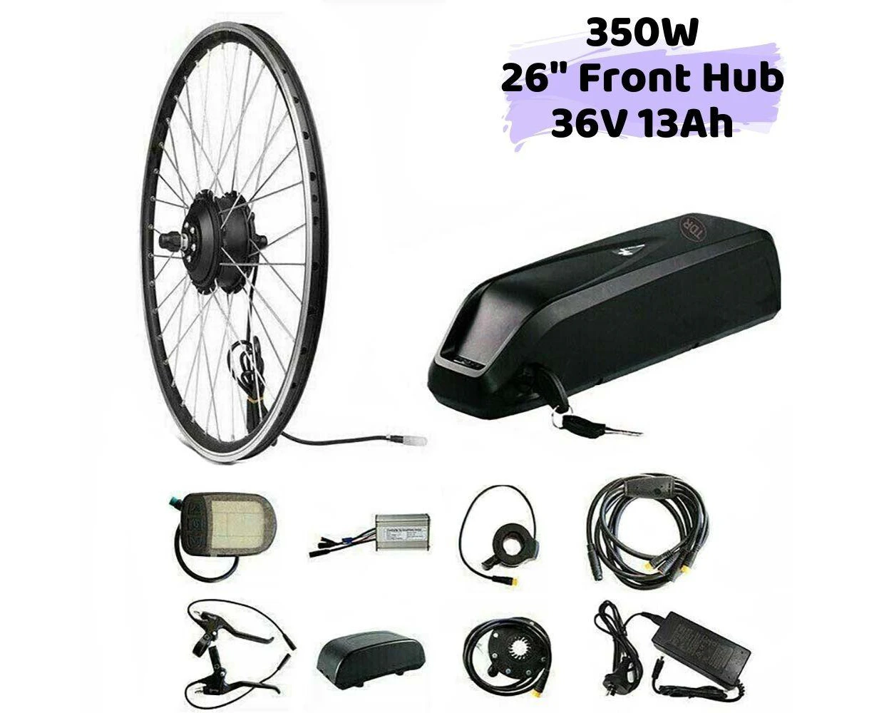 TDR 350W 26" Front Hub 36V 13Ah Battery Electric Bike Conversion Kit