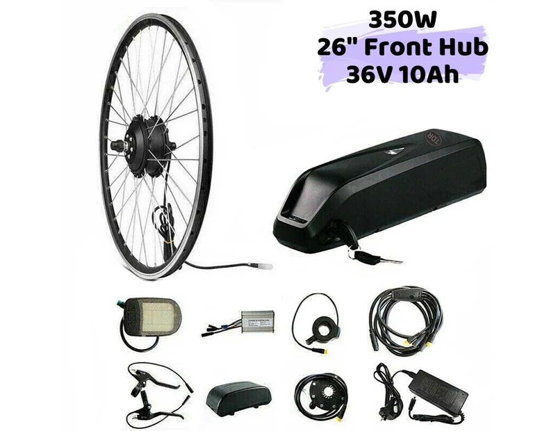 TDR 350W 26" Front Hub 36V 10Ah Battery Electric Bike Conversion Kit