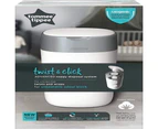 Tommee Tippee Twist & Click Nappy Disposal Bin Diaper Waste Storage - White
