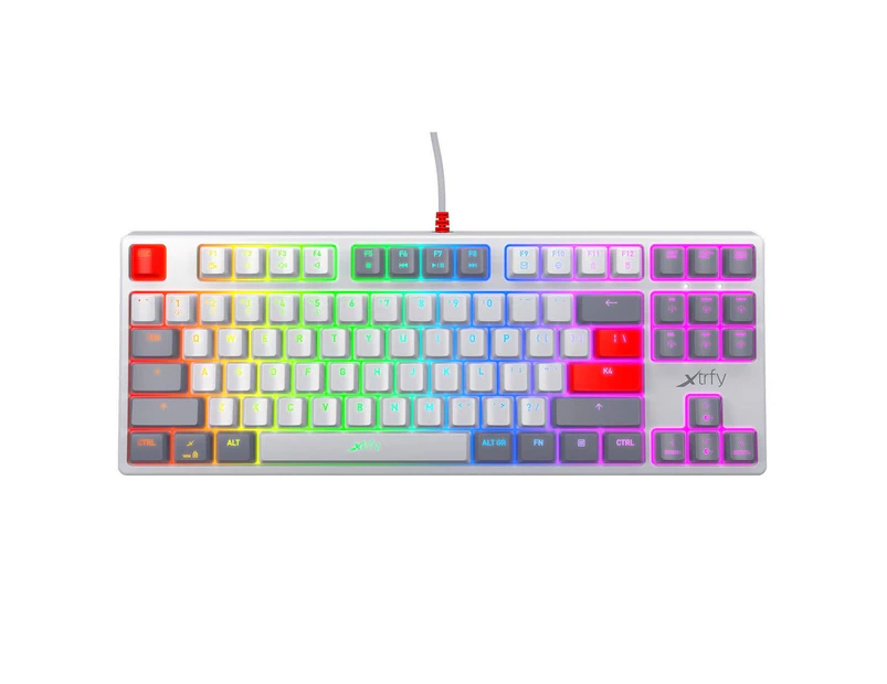 Xtrfy K4 TKL RGB Retro Mechanical Gaming Keyboard - Kailh Red Switches - Black