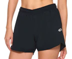 Lotto Women's Tech Essential 4-Inch Shorts - All Black