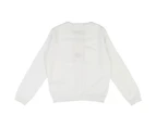 Carrement Beau White Knitted Cotton Cardigan