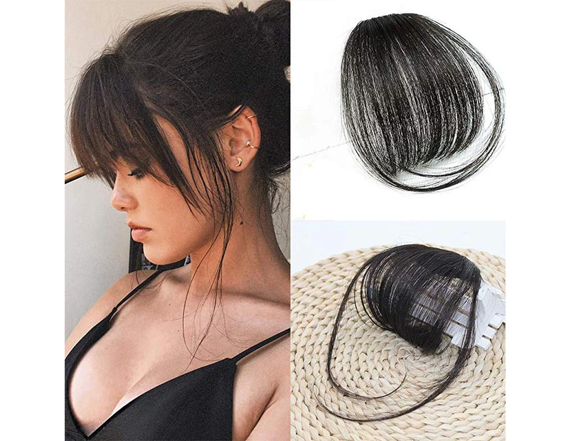Straight Human Hair Wig with Front Bangs Black Highlight Blonde Brown Fringe  Wig For Black Women Full Machine Wig Na beauty - AliExpress