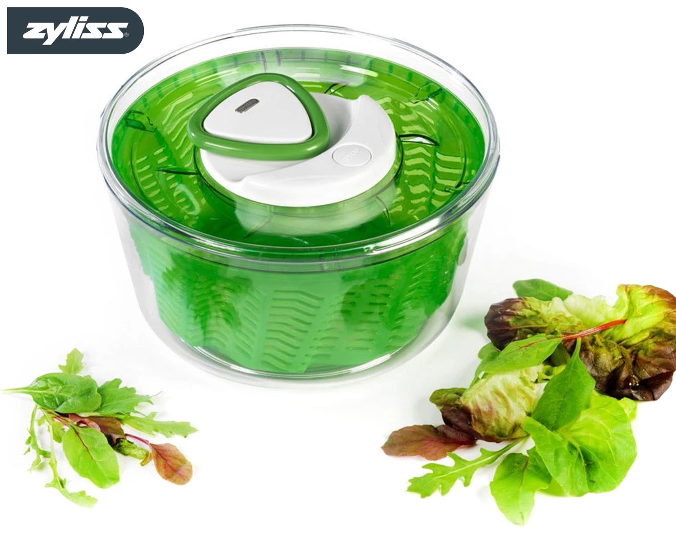 Zyliss Easy Spin 2 Large Salad Spinner - Green