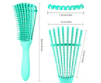 (2 pcs, Black-Black) - Detangling Brush for Afro America/African Hair Textured 3a to 4c Kinky Wavy/Curly/Coily/Wet/Dry/Oil/Thick/Long Hair, Knots Detangler