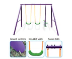 Kahuna Kids 4-Seater Swing Set Purple Green