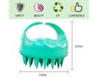 (Green) - Vebiys Hair Scalp Massager Shampoo Brush - Scalp Brush For Hair Washing - Upgraded Head scrubber, Soft Silicone Bristles For Exfoliating And Remo