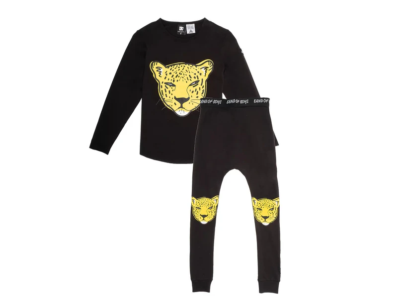 Band of Boys Leopard Face Winter Pj's