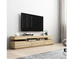 200cm TV Bench Table Stand Television Cabinet Entertainment Unit 1 Drawer 2 Doors OAK