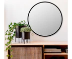 Cooper & Co. 80cm Large Round Hanging Wall Mirror - Black