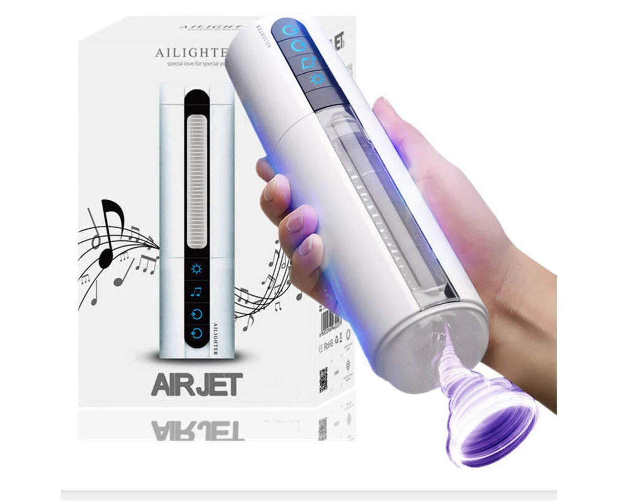 AILIGHTER Air Jet Intelligent Heating & Auto Suction Male Masturbator