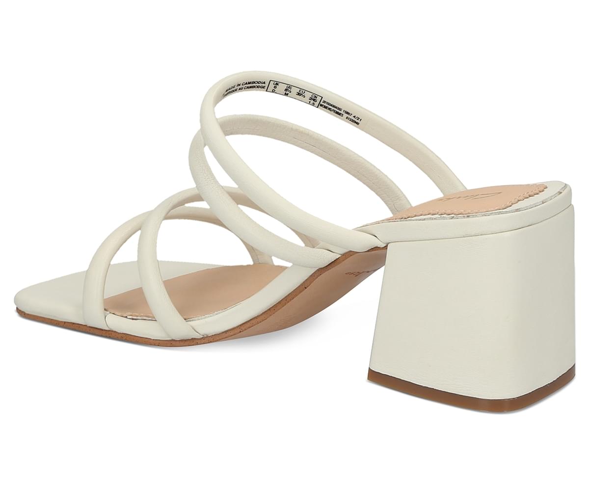 sheer65 mule white leather