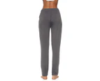 Strapsco Womens Yoga Pants Wide Leg Drawstring Running Loose Lounge-Gray