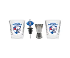 AFL 4-Piece Western Bulldogs Spirit Glass, Jigger & Pourer Gift Pack