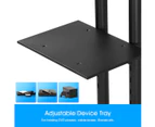 32 to 65 Inch Mobile TV Floor Stand Freestanding Television Bracket Swivel TV Mount with Shelf