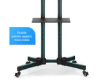 32 to 65 Inch Mobile TV Floor Stand Freestanding Television Bracket Swivel TV Mount with Shelf