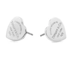 Tiffany & Co. Return To Tiffany Mini Heart Tag Earrings - Silver