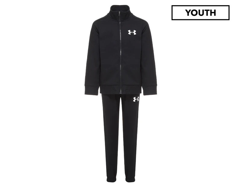 Under Armour Youth Boys' Knit Tracksuit - Black/White