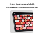 Ymall Colorful Bluetooth Keyboard Portable Compact Bluetooth Wireless Keyboard-Black