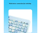 Ymall Colorful Bluetooth Keyboard Portable Compact Bluetooth Wireless Keyboard-Black