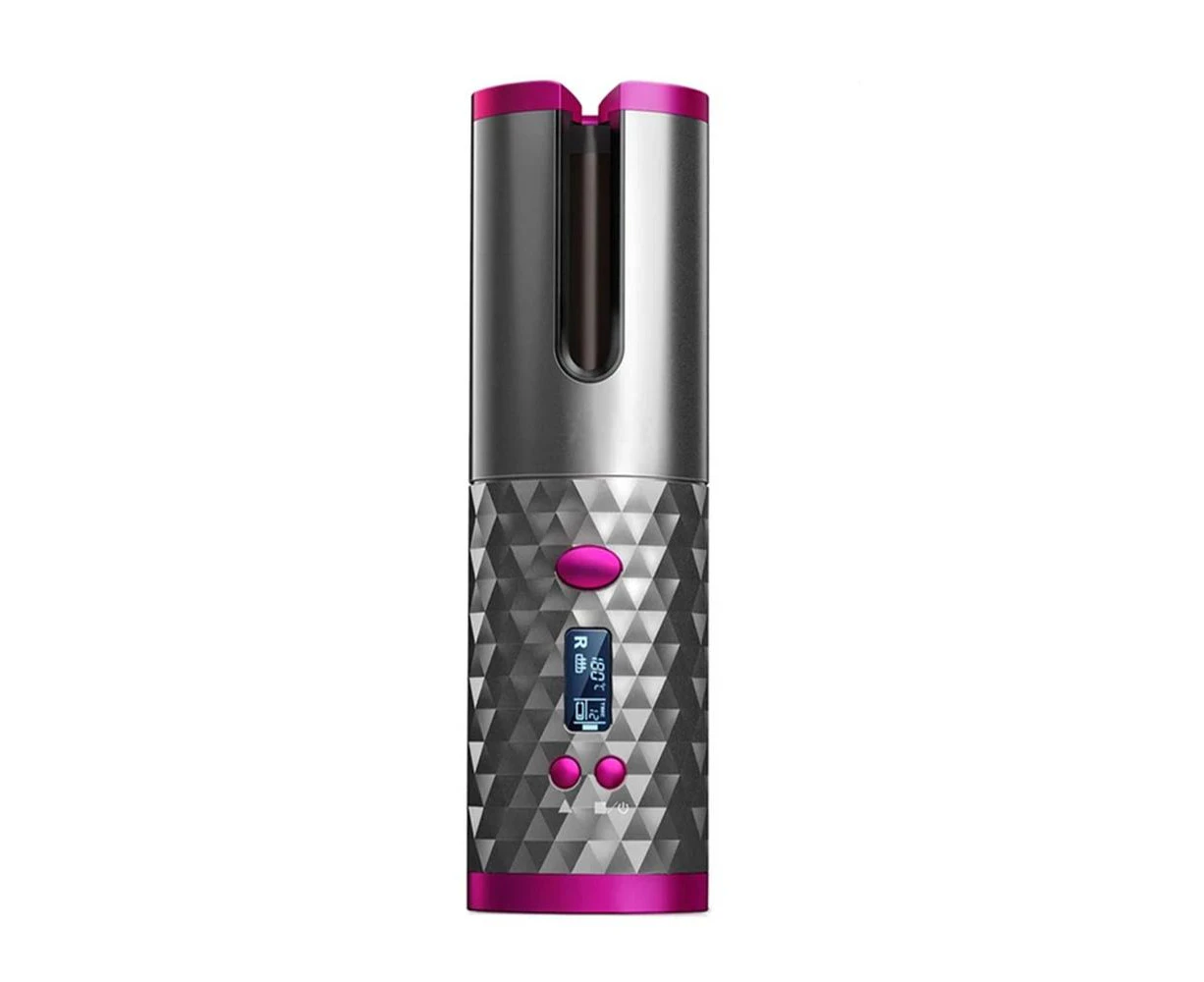 USB Rechargeable Cordless Auto-Rotating Ceramic Portable Hair Curler